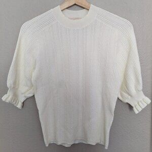 Sezane Pull Adele Jumper Top T-shirt Sweater - Cream White S Small
